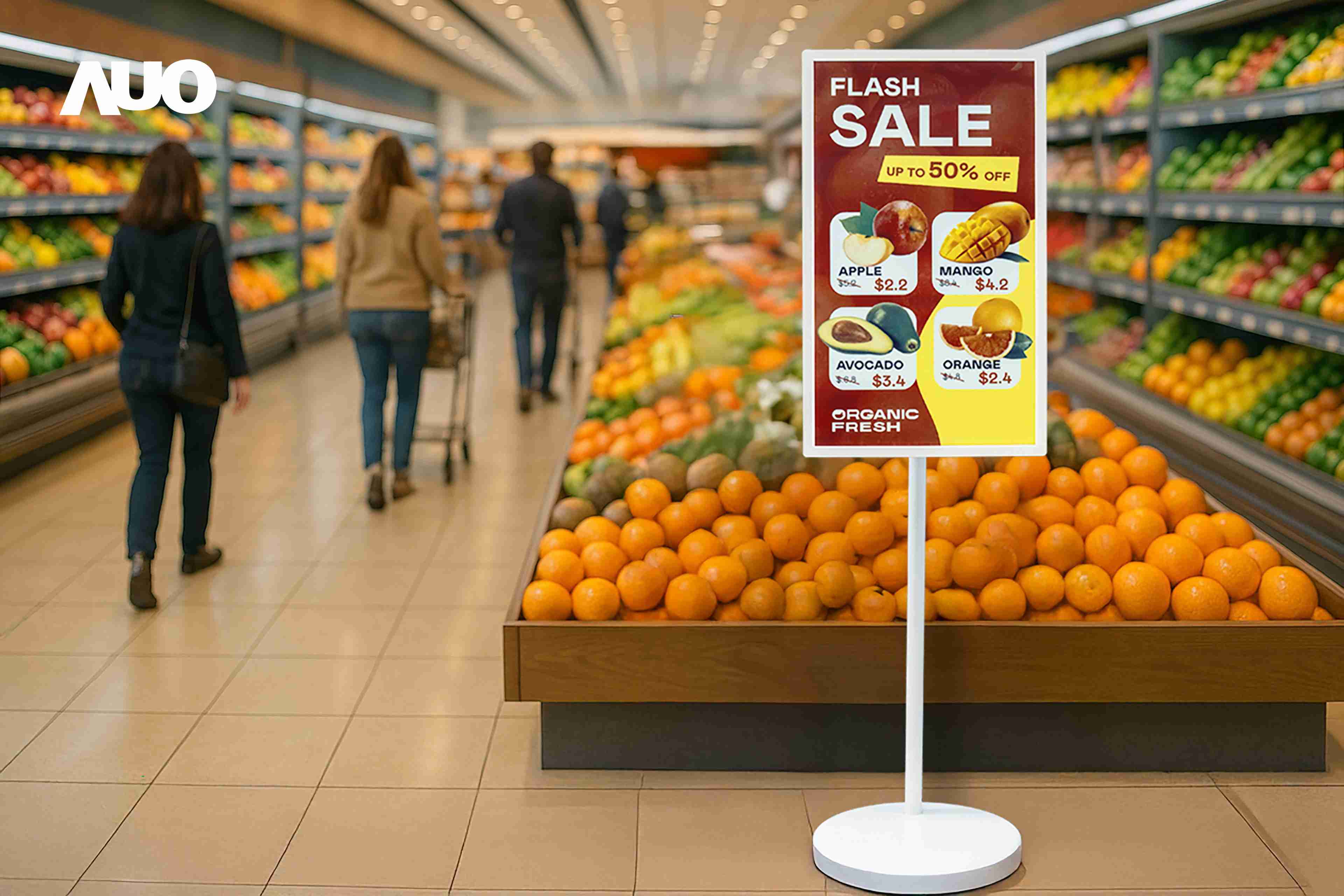 达擎首亮相低功耗、、全彩的〝aecoPost电子纸解决方案〞，，仅在更新画面时需要微量的电力驱动，，，无需布建电线的便捷设计，，，，使其可灵活应用、、、、随意置放，，并可透过云端或行动装置app，，，，轻松管理及排程广告内容，，晋升店头营销利器。。